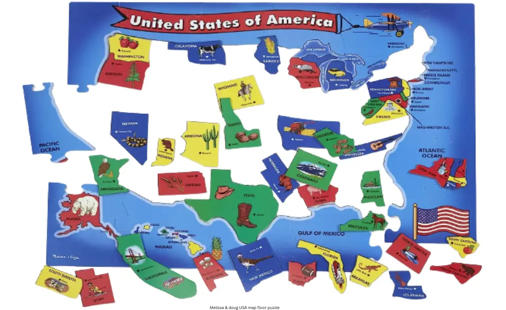 Melissa & doug USA map floor puzzle